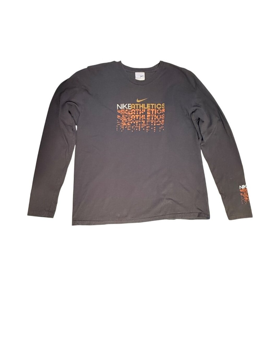 Nike Mens T-Shirt XL Gray Cotton Crewneck Y2K 2005 Athletics Pre-Owned